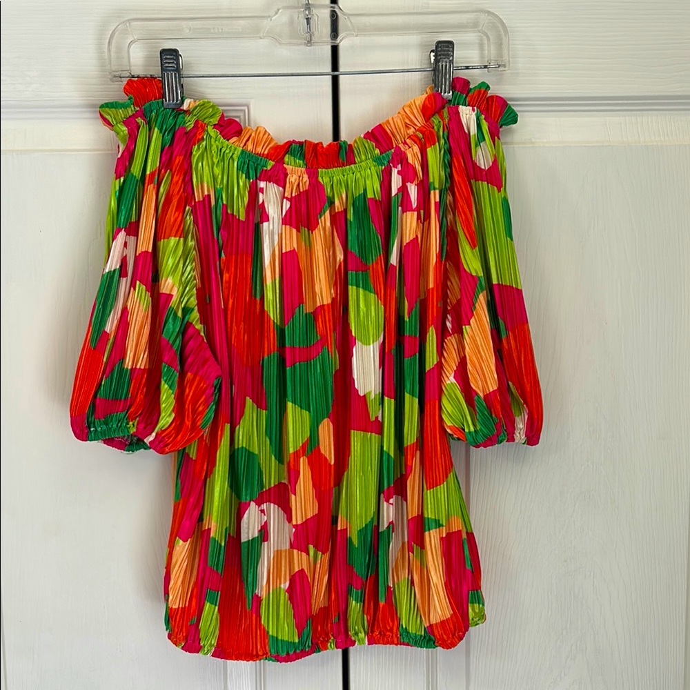 Flying Tomato Multicolor Off-Shoulder Blouse